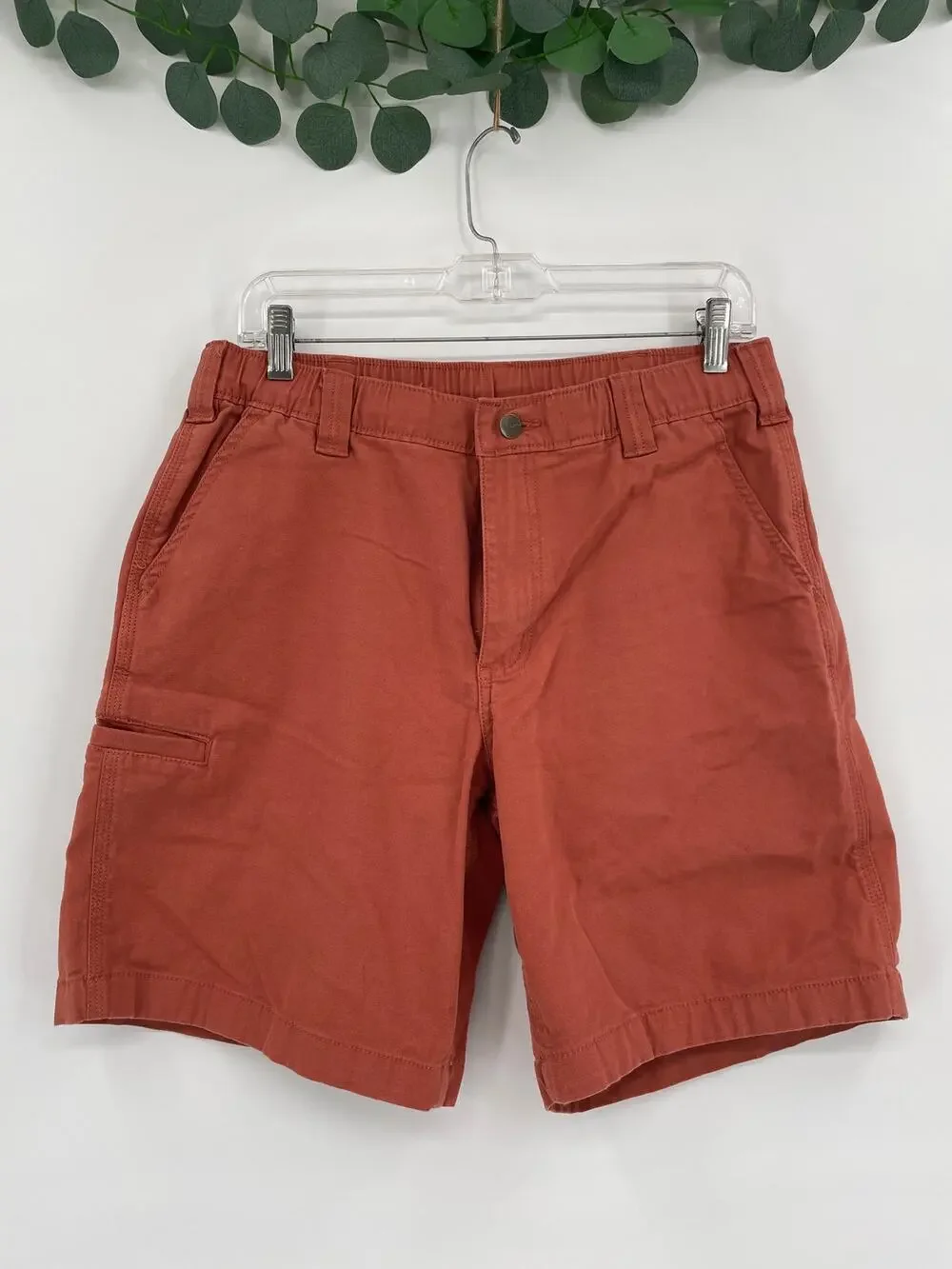 Carhartt Mens Terracotta Relaxed Fit Cargo Shorts Size 32